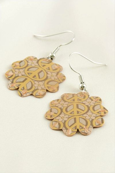 AC BOX Flower Copper Earrings