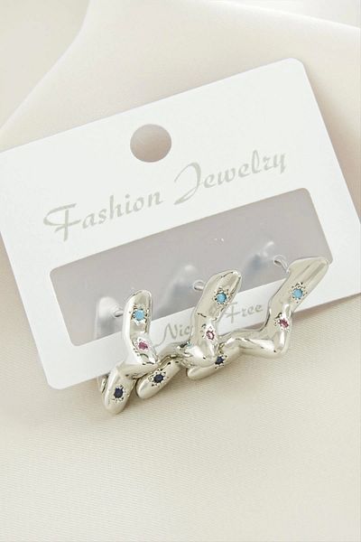 AC BOX 3 Pieces Star Zircon Stone Earrings