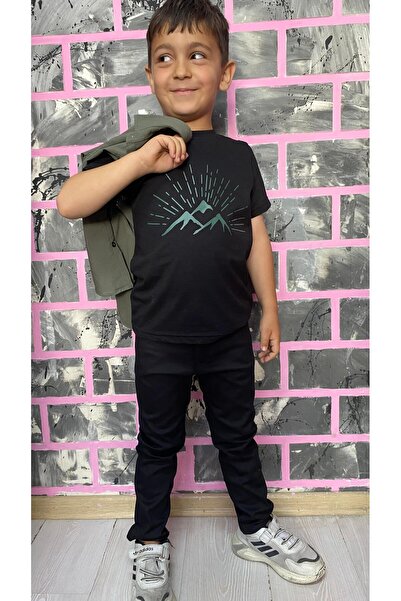 EGELİMODA Boy's Set with Triple Shirt Pants