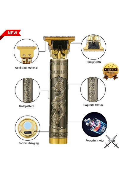 Pet Rock Tıraş Makinesi Usb Şarjlı Saç Sakal Vücut Kıl Tüy Alma Kadın Erkek Epilasyon Berber & Kişisel