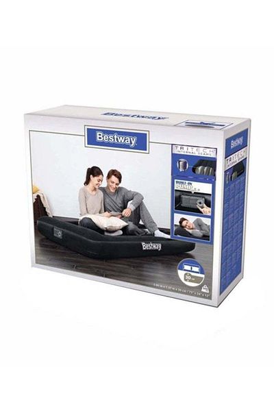 BESTWAY Inflatable Air Mattress - Velvet Air Bed, Comfortable and Ideal for Camping and Home Use - 1
