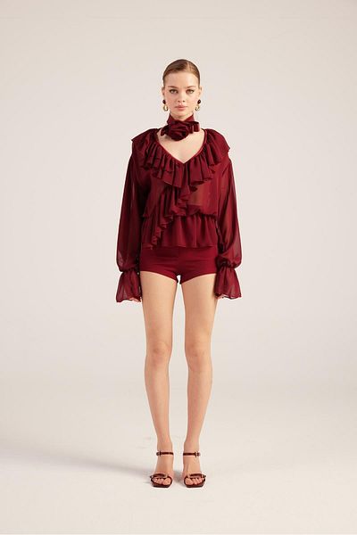 Markano Sassy Shirt Burgundy