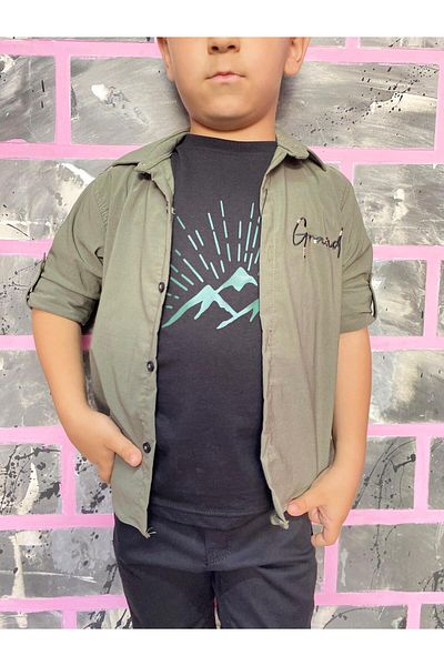 EGELİMODA Boy's Set with Triple Shirt Pants