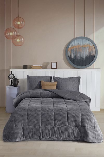Elart Σετ Μονό Luis Comfort (155x215 cm) Anthracite
