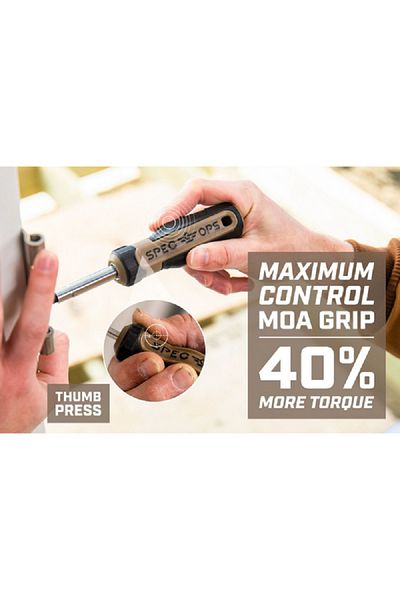 Spec Ops 6-in-1 Heat-Treated Steel Drop Tested Magnetic Tip Multi-Bit Screwdriver Multicolor 3.25inch