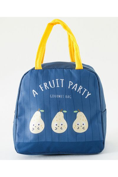 Fab N Funky A Fruit Party Themed Lunchbag, Lightweight, Spacious, Travel-Friendly - Navy