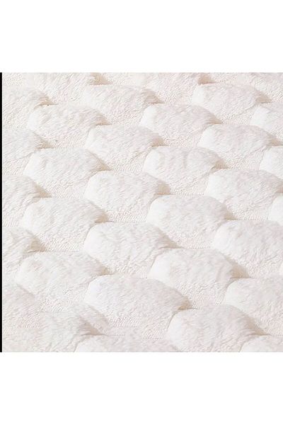 DECORA CASA HOME COLLECTİON (1Pcs) Rabbit Hair Honeycomb Pattern Non-Slip Base Bath Mat