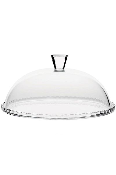 Paşabahçe Pasabahce Patisserie Cake Platter with Lid, 32 cm, Glass
