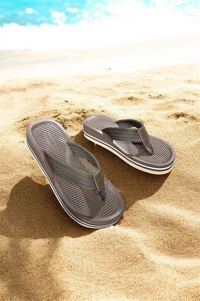 HANOX Dalya Brown Printed Eva Sole Wedge Heel Women's Flip Flops Beach Slippers Flip Flops (4.0) cm