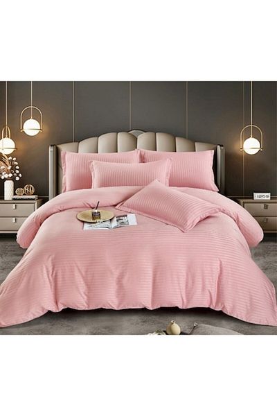 celhome Bed Linen Set Damask Type, 6 Pieces, CELhome, Pink