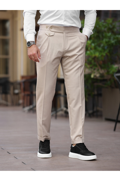 BASEL.CO New Premium Pleated Old Money Fabric Pants