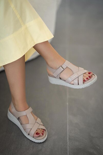 Parponi Toronto Women's Genuine Leather Sandals Silver