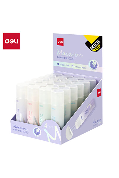 Deli عصا غراء EA533، وزن 15 جرام، مجموعة من 24 قطعة - مثالية للصق الورق في ال...