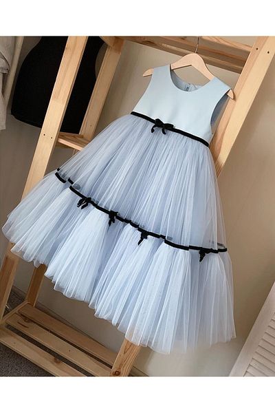 Asel Kids Girl's blue tulle birthday dress