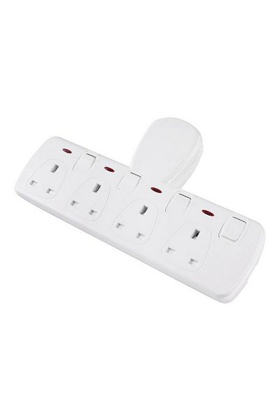 Kistenmacher 3250W 4-BS Socket Lightweight Fast-Charging Compact Wall Socket Adapter White