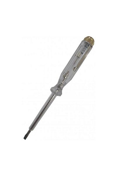 Kistenmacher 100-500V Screwdriver Voltage Tester Clear and Silver 14cm