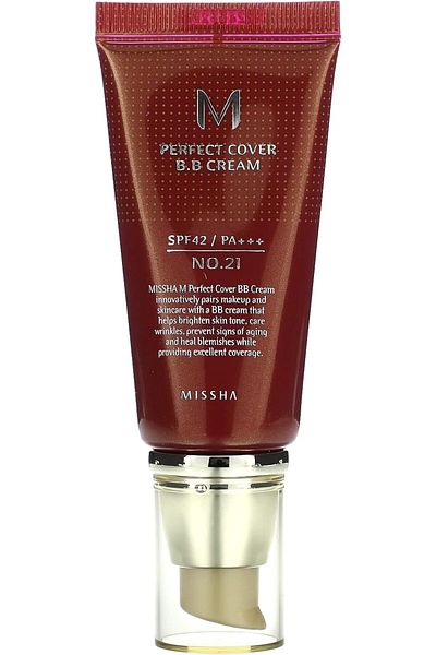 Missha M Perfect Cover BB Cream No.21 Light Beige - Light with Cool Undertone SPF 42 PA +++1.69 Fl O