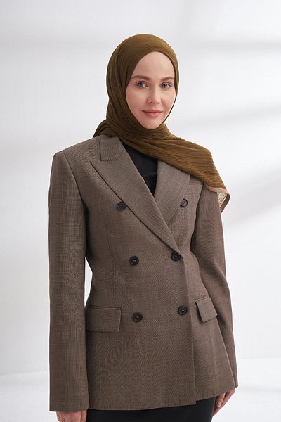 ARMANDA Muslin Piping Shawl - Yosun