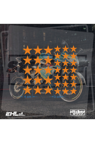 Sticker Works 36 Pieces Star Pattern Sticker