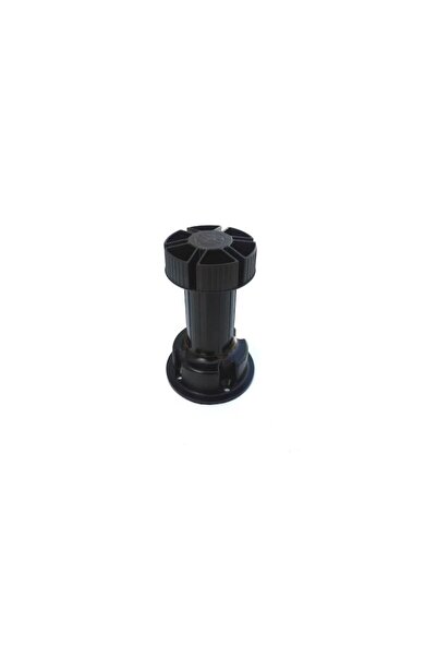 OEM Black cylindrical leg H120 mm, for furniture/set of 4 pieces