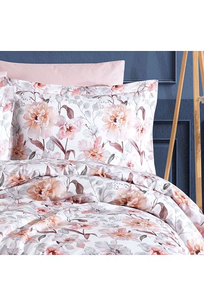 Lief Home Σετ παπλωματοθήκης 100% βαμβακερό ψηφιακό εμπριμέ διπλό |   4 Μαξιλαροθήκες |   Ελαστικό σεντόνι
