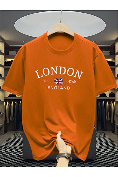 MOONBULL Ανδρικό μπλουζάκι London England με στάμπα oversize