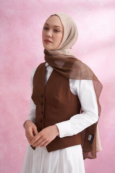 ARMANDA İPEKLİ DEGRADE ŞAL - BEJ-DORE