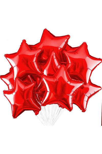 ZENVİVA Star Foil Balloon Red 18 Inc