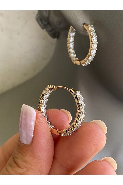 Lucios Golden Craftsmanship Waterway Hooe Earring (Interior Diameter 2 cm)