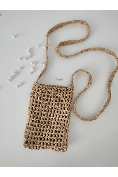 Nuasya Straw Paper Rope Side Bag Fashion Handmade Women's Handbag