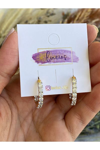 Lucios Golden Craftsmanship Waterway Hooe Earring (Interior Diameter 2 cm)