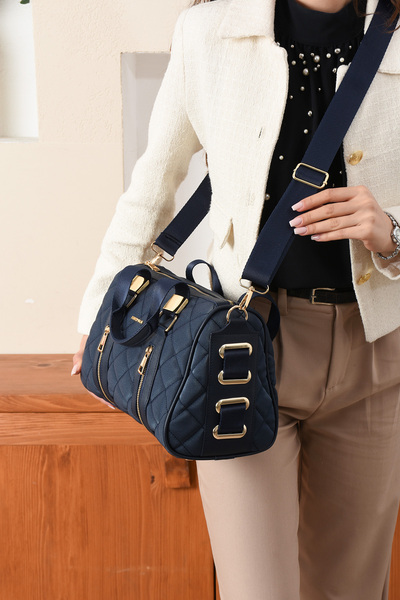 Just Polo Diana 1407 Faux Leather Detailed Quilted Women's Hand and Shoulder Bag (Size: Width 32 X Length 21 cm)