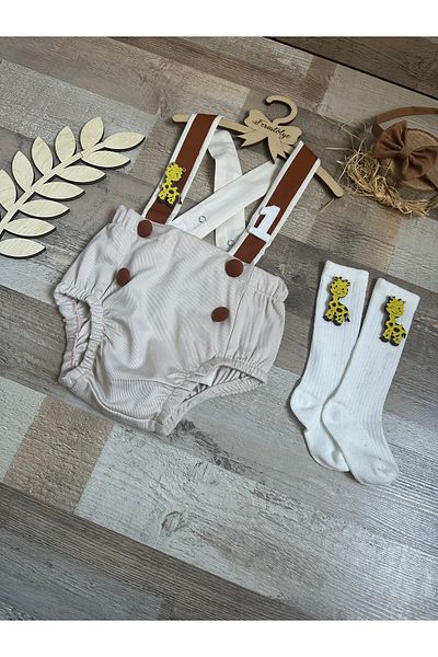 Feriatolye Safari Concept with Giraffe Figure 1 Year Birthday