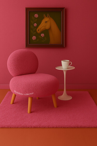 BEYLERBEYİ Tekli koltuk, peluş kumaş, makyaj berjeri , dekoratif mekan koltuk...