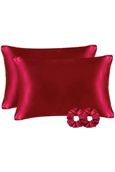 ByUtku İpek Saten Yastık Kılıfı – Elektriklenme Karşıtı – 2 Adet 50x70 cm + 2 Adet Saten Tokalı