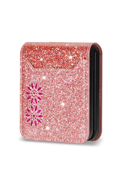 Choice24 for Galaxy Z Flip 7 Rose gold Glitter Bling Protection Phone Case fo...