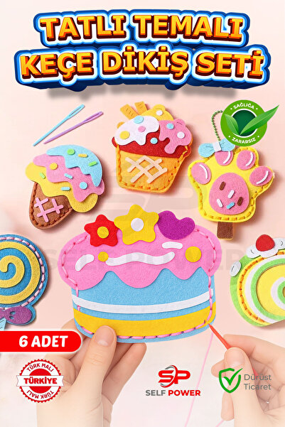 6Pcs DIY Felt Sewing Craft Set for Kids 3 Years and Up
