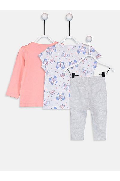 LC Waikiki Baby Girl Cotton Printed Pajama Set 3-Piece (0S)