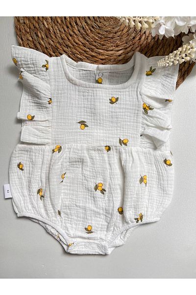 greenmoss Lemon Patterned Muslin Jumpsuit