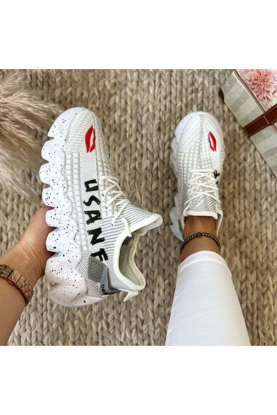 Casual Adidasi dama, casual, din panza, H28, cu imprimeu