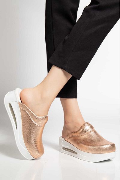 BLUMSABOTERLİK Shiny Women's Orthopedic Sabo Anatomical Sole Comfortable and Comfortable Slippers (at Home, at Work, on the Street, Everywhere)