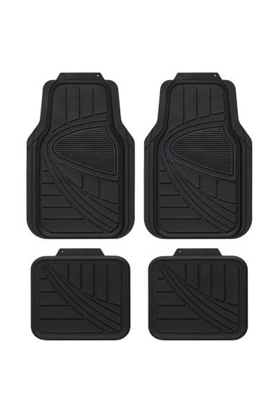 CARPLUS CLEANİNG Covorașe auto universale din cauciuc, negre, Delta, care pot fi tăiate