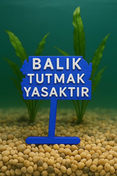 Akvaryum Balık Tutmak Yasaktır Dekoru Fanus, Küçük ve Büyük Uygun