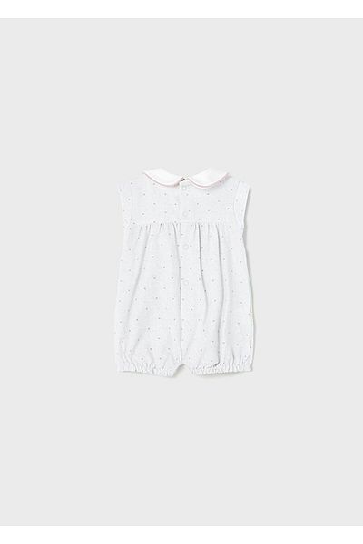 MAYORAL Short Gray Bow Jumpsuit (0-1 Month, 55 cm)
