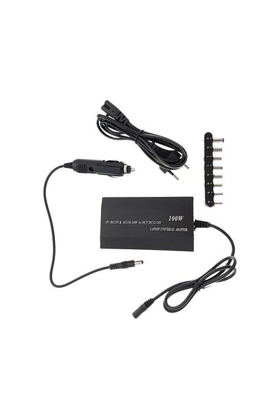 OEM Încărcător universal de rețea și auto, 100W 12-24V, cu port USB 5V 1A și 8 conectori