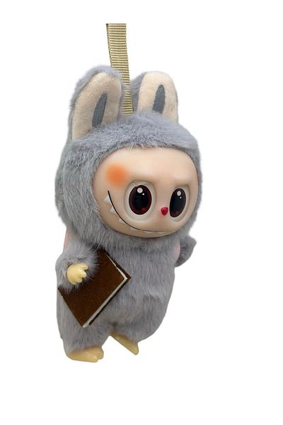 JPT Labubu graduate figurine with book and backpack - 15 cm brown color