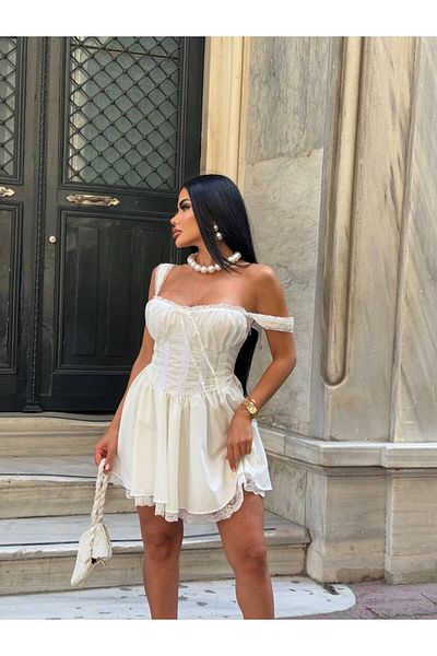 Bak'ap Corset din dantelă premium Detaliat Pinterest prințesă rochie mini cu corset din dantelă