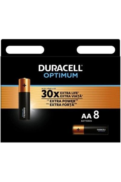 Duracell Baterii R6 AA Optimum, 8 buc.