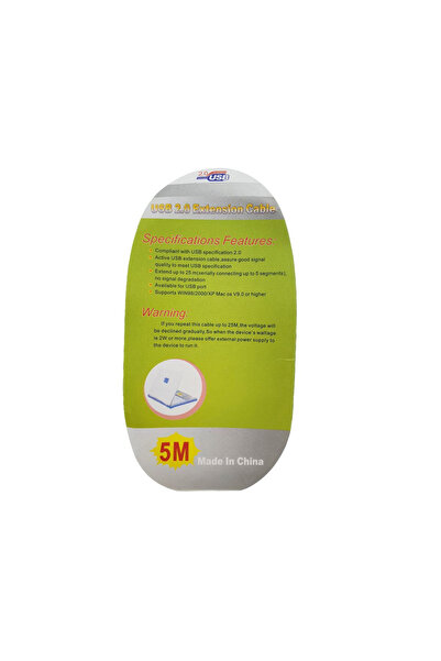 OEM USB 2.0 extension cable, 5m long, with signal amplification