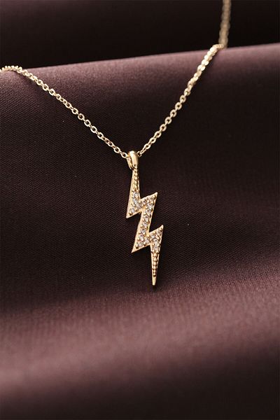 BESKAR Zircon Stone Lightning Design Women's Necklace